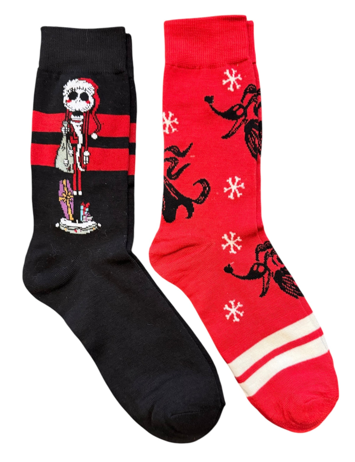 DISNEY THE NIGHTMARE BEFORE CHRISTMAS Men’s 2 Pair Of SANTA JACK Socks (Choose Style)
