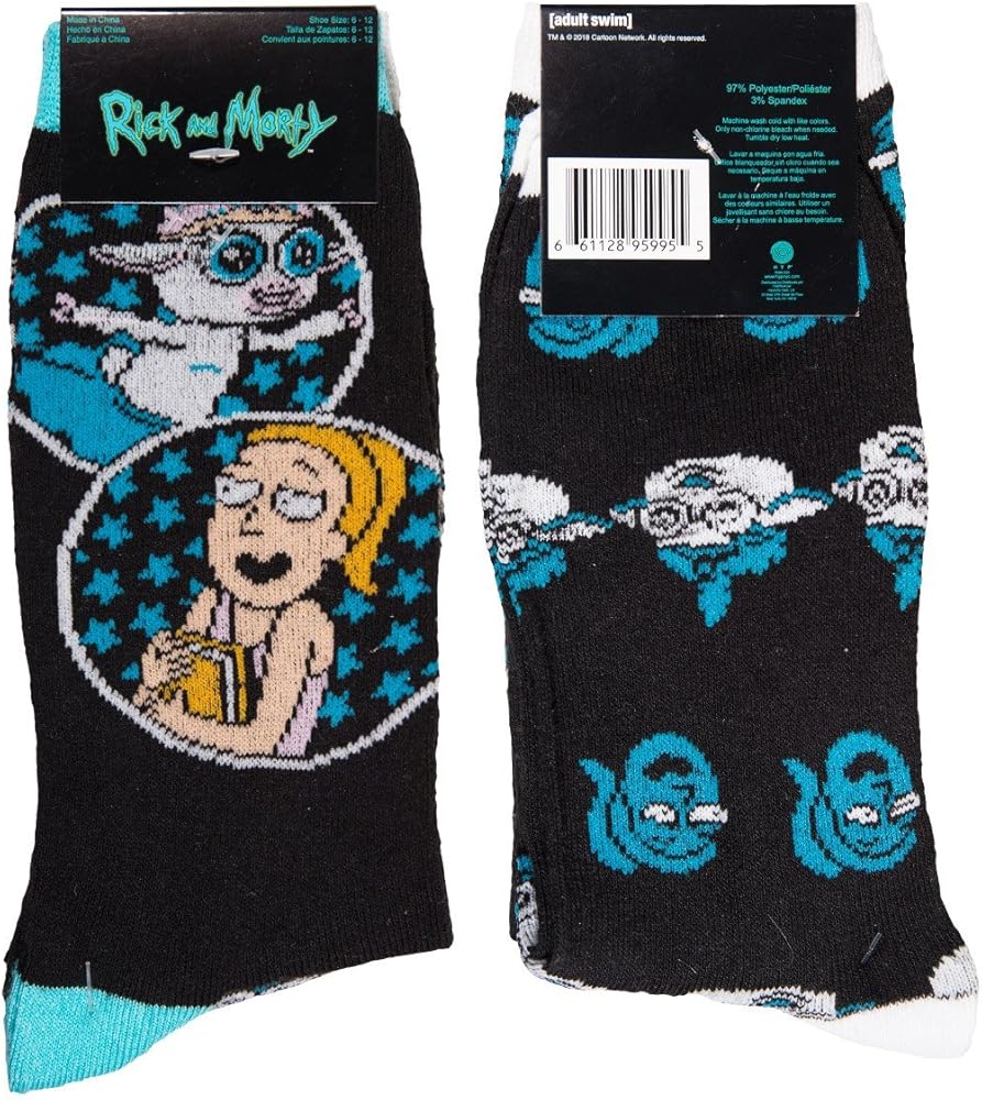 RICK & MORTY Men’s 2 Pair Of Socks SUMMER - Novelty Socks And Slippers