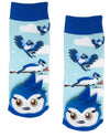 MESSY MOOSE Brand Unisex Baby BLUE JAY BIRD Gripper Bottom Socks - Novelty Socks And Slippers