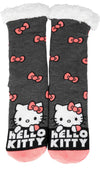 SANRIO HELLO KITTY Ladies Sherpa Lined Gripper Bottom Slipper Socks - Novelty Socks And Slippers