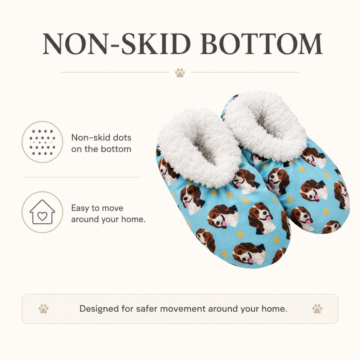 BEAGLE Dog Ladies Non-Slip Slippers COMFIES BRAND By E&S Pets