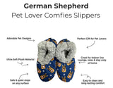 GERMAN SHEPHERD Dog Ladies Non-Slip Slippers COMFIES BRAND By E&S Pets - Novelty Socks And Slippers