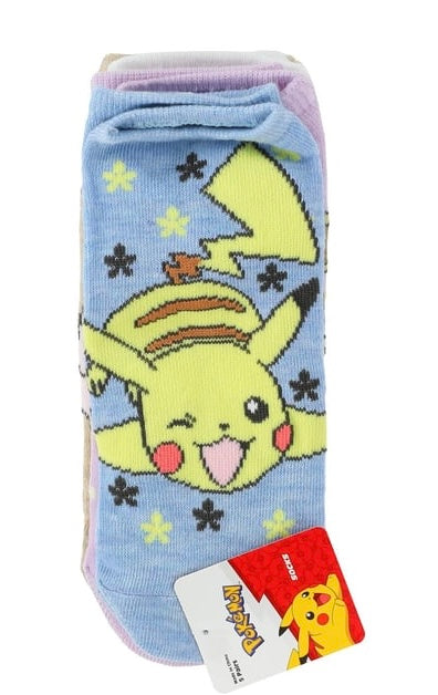 POKÉMON Star Ladies 5 Pair Of No Show Socks Jigglypuff, Eevee, Pikachu - Novelty Socks And Slippers