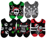 DISNEY THE NIGHTMARE BEFORE CHRISTMAS Ladies 5 Pair Of No Show Socks SANTA JACK & SALLY - Novelty Socks And Slippers