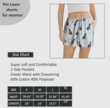 COMFIES Brand LOUNGE PJ SHORTS Ladies SILVER/GRAY TABBY CAT By E&S PETS - Novelty Socks And Slippers