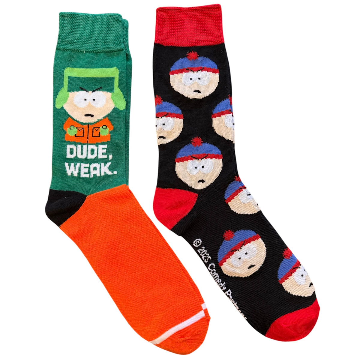 SOUTH PARK Men’s 2 Pair Of Socks ‘DUDE, WEAK. KYLE & STAN