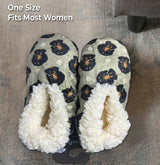 BLACK DACHSHUND Dog Ladies Non-Slip Slippers COMFIES BRAND By E&S Pets - Novelty Socks And Slippers