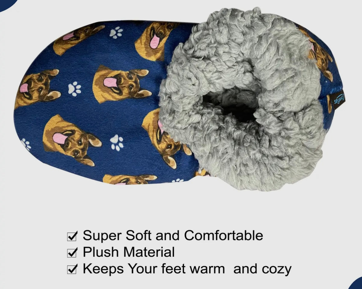 GERMAN SHEPHERD Dog Ladies Non-Slip Slippers COMFIES BRAND By E&S Pets - Novelty Socks And Slippers