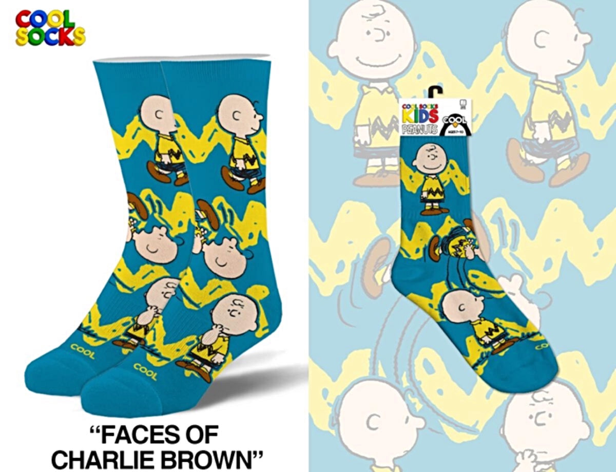 PEANUTS Unisex Kids CHARLIE BROWN Socks COOL SOCKS Kids - Novelty Socks for Less