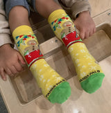 GINGERBREAD MAN Unisex Kids Christmas Socks (Choose Size) Sock Panda Brand - Novelty Socks And Slippers