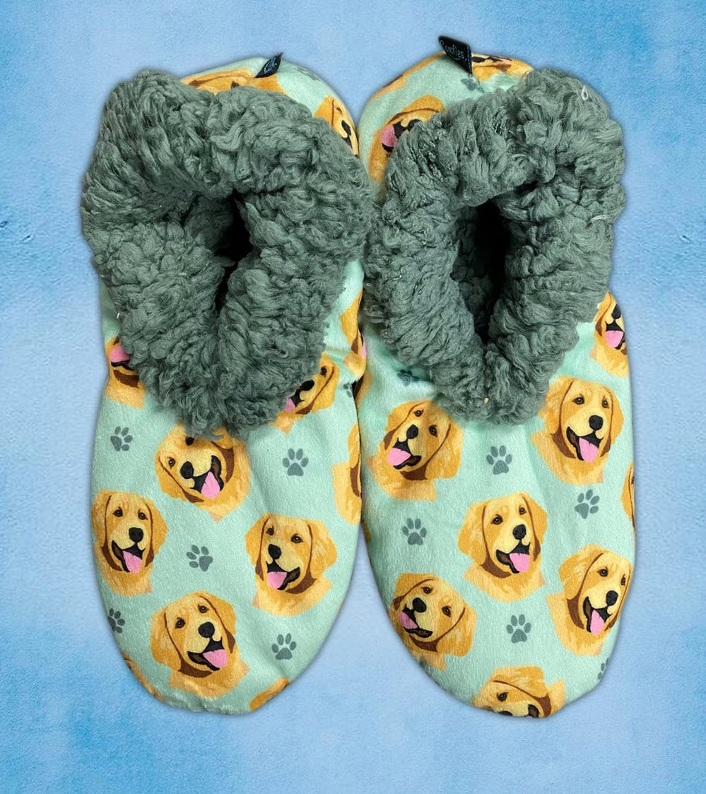 GOLDEN RETRIEVER Dog Ladies Non-Slip Slippers COMFIES BRAND By E&S Pets - Novelty Socks And Slippers