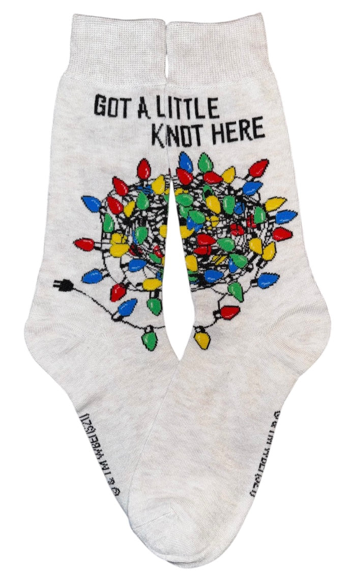 NATIONAL LAMPOONS CHRISTMAS VACATION Men’s Socks ‘GOT A LITTLE KNOT HERE’ - Novelty Socks And Slippers