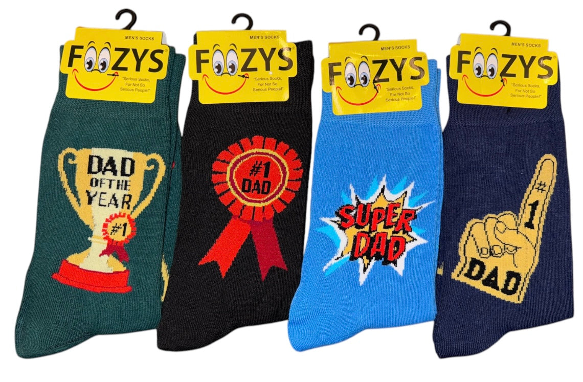 FOOZYS Brand Men’s FATHERS DAY Socks (Choose Style) - Novelty Socks And Slippers