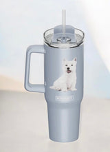 Dog & Cat Stainless Steel Ultimate 40 Oz. Tumbler Hot & Cold Travel Mug By E&S Pets (Choose Breed)