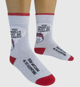 FUNATIC Brand Unisex ‘YOU ASSHOLES MUST BE EXHAUSTED FROM WATCHING ME DO EVERYTHING’ Socks - Novelty Socks And Slippers