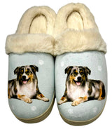 SNUGGS Memory Foam AUSTRALIAN SHEPHERD Dog Non Slip Slippers (Choose Size) By E&S Pets - Novelty Socks And Slippers