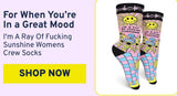 GROOVY THINGS Brand Ladies I’M A RAY OF FUCKING SUNSHINE Socks - Novelty Socks And Slippers