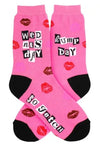 FOOT TRAFFIC Brand Ladies WEDNESDAY’S Socks ‘HUMP DAY’ ‘SO FETCH’ - Novelty Socks And Slippers
