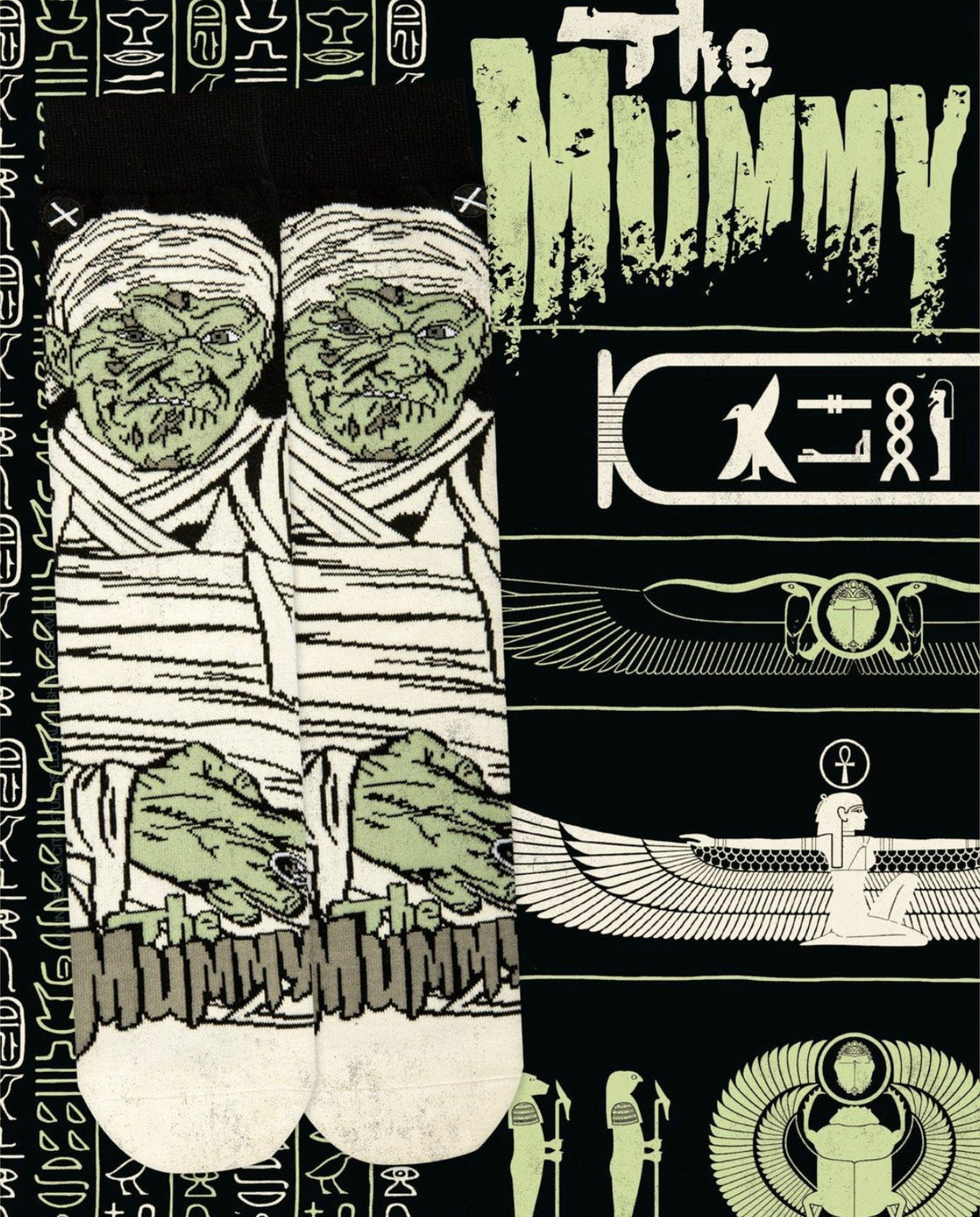THE MUMMY MEN’S 360 UNIVERSAL MONSTERS HALLOWEEN SOCKS ODD SOX BRAND