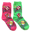 PICKLEBALL PADDLE & BALL Ladies 2 Pair Of Socks FOOZYS Brand - Novelty Socks And Slippers
