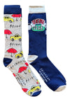 FRIENDS TV SHOW Men’s 2 Pair Of Socks CENTRAL PERK LOGO - Novelty Socks And Slippers