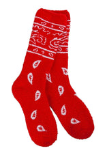 BANDANA Style Ladies Soft Cozy Socks WORLD’S SOFTEST SOCKS Brand (Choose Color)
