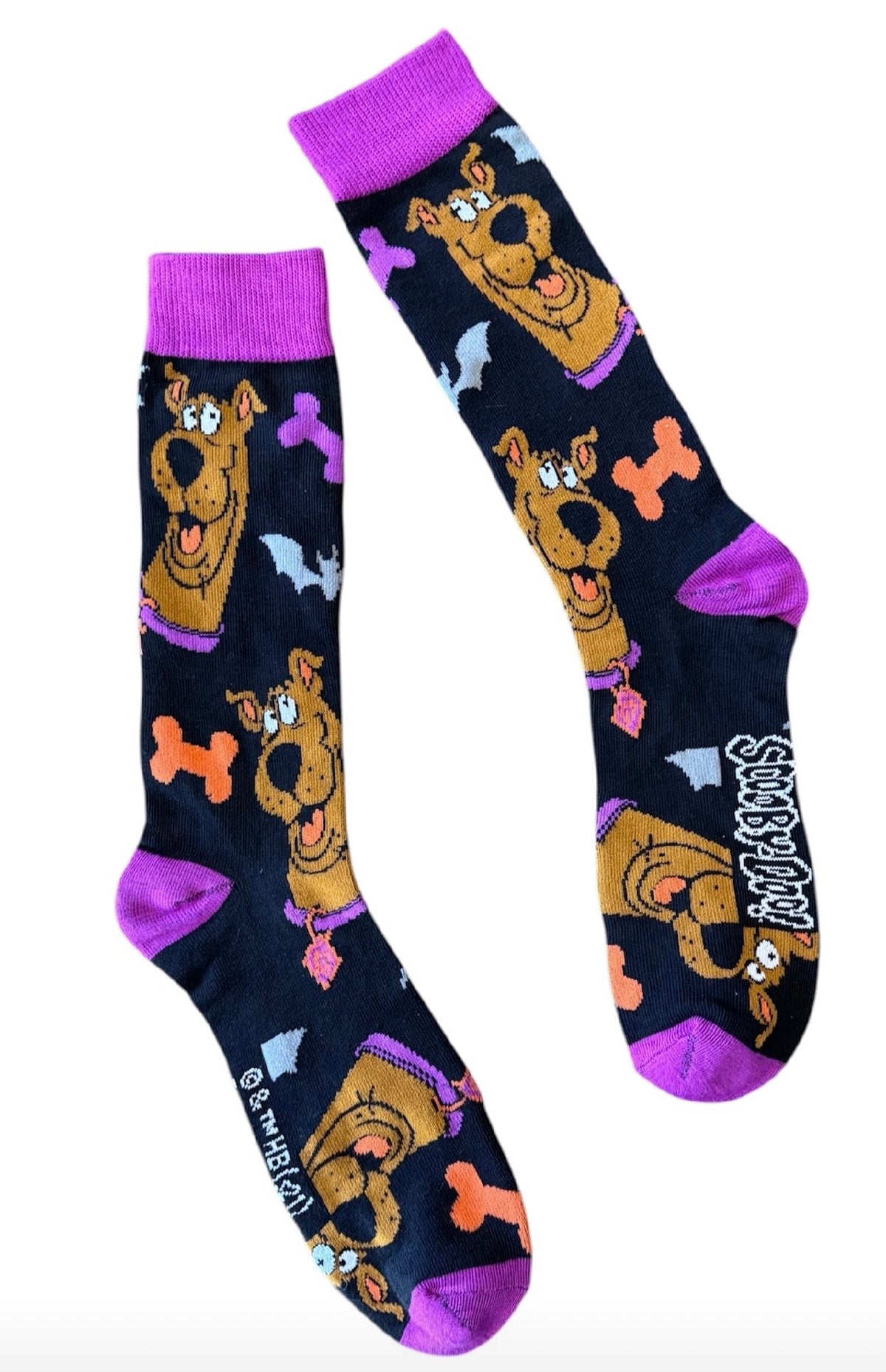 SCOOBY-DOO Men’s HALLOWEEN Socks WITH SCARY EYES, BATS Or GHOST (Choose Style)