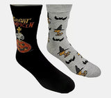 PEANUTS Men’s HALLOWEEN 2 Pair Of Socks ‘GREAT PUMPKIN’ - Novelty Socks And Slippers