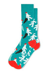 YETI DRAGGING CHRISTMAS TREE Ladies Socks FUN SOCKS Brand