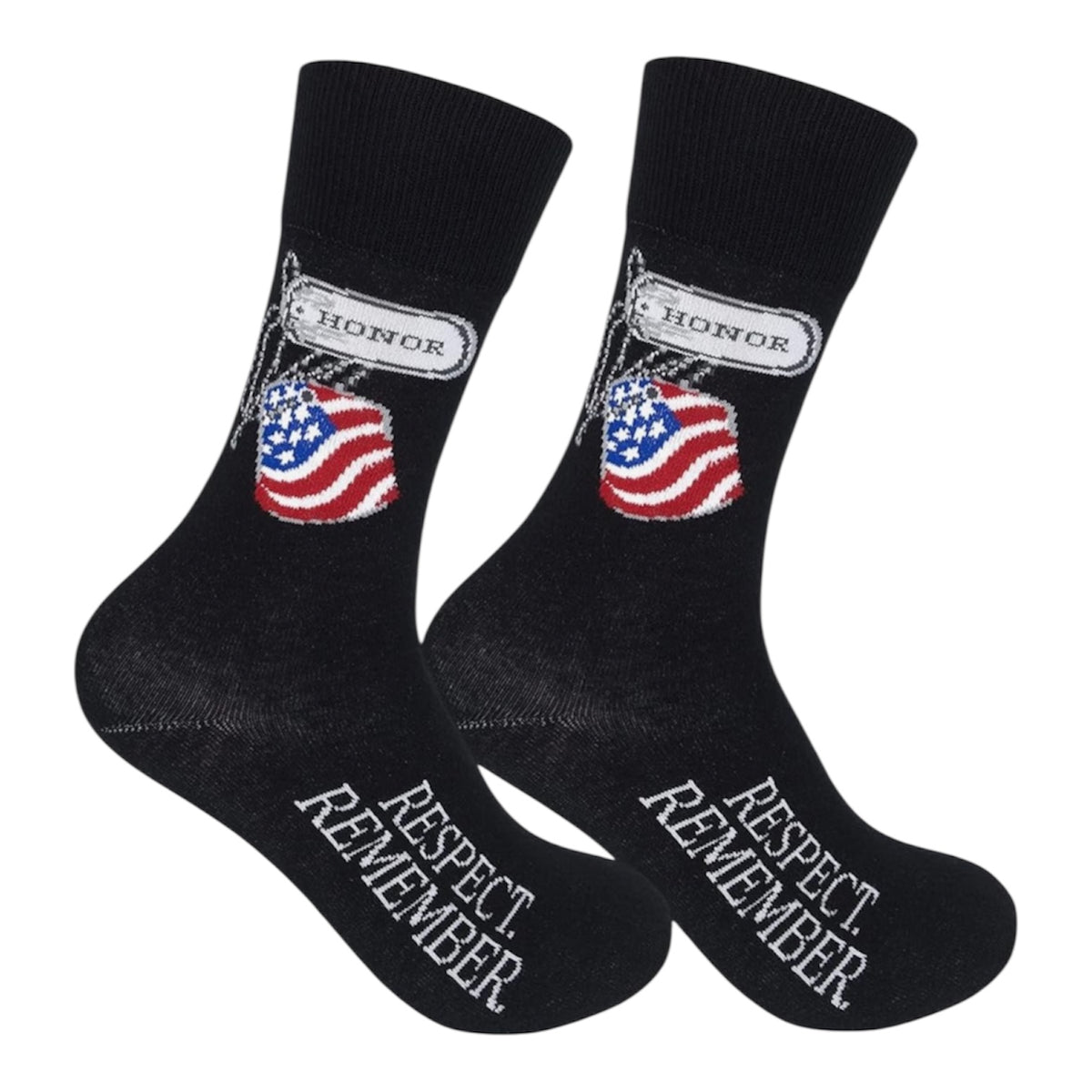 HONOR RESPECT REMEMBER Adult Unisex SOCKS FUNATIC BRAND - Novelty Socks And Slippers