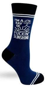 HEY NOW Brand By Fabdaz Unisex I’M A RAY OF FUCKIN’ SUNSHINE Socks - Novelty Socks And Slippers