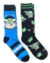 STAR WARS Men’s BABY YODA 2 Pair Of Socks - Novelty Socks And Slippers