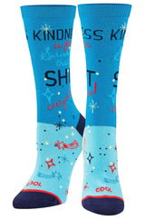 COOL SOCKS Brand Ladies KINDNESS IS FREE SPRINKLE THAT SHIT EVERYWHERE Socks - Novelty Socks And Slippers