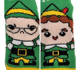 ELF THE MOVIE LADIES CHRISTMAS SHERPA LINED GRIPPER BOTTOM SLIPPER SOCKS