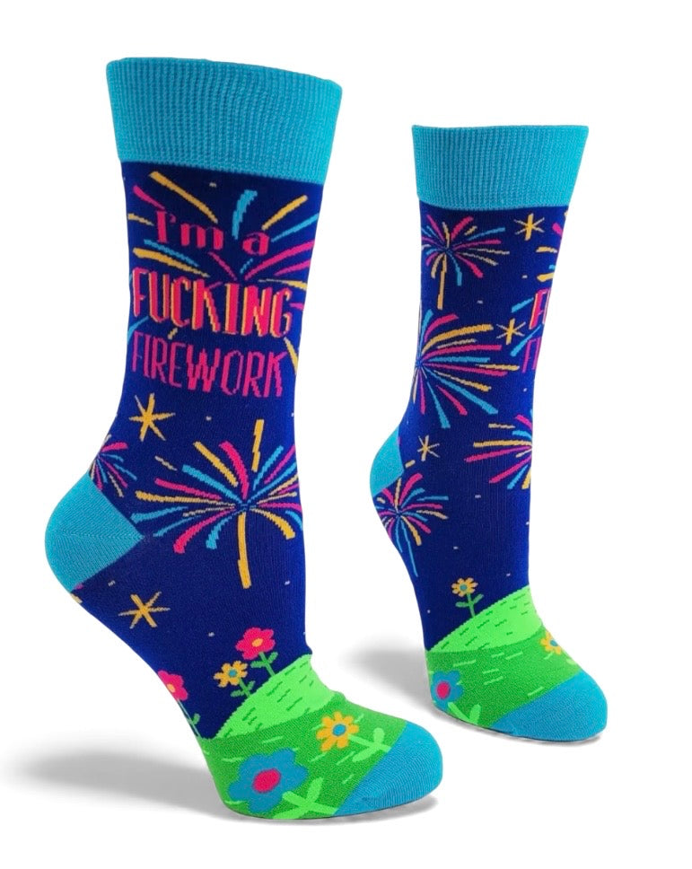 I’M A FUCKING FIREWORK Ladies Socks FABDAZ Brand - Novelty Socks And Slippers