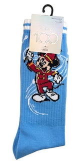 DISNEY 100 Men’s BAND LEADER MICKEY MOUSE Socks RED MARCHING BAND SUIT - Novelty Socks And Slippers