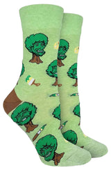 BOB ROSS Ladies HAPPY TREES Socks GOOD LUCK SOCK Brand - Novelty Socks And Slippers