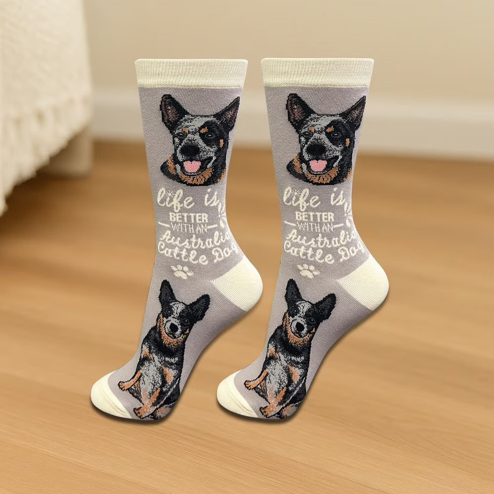 AUSTRALIAN CATTLE Dog Adult Unisex Socks By E&S Pets Choose Style