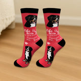 BERNESE MOUNTAIN Dog Adult Unisex Socks By E&S Pets Choose style
