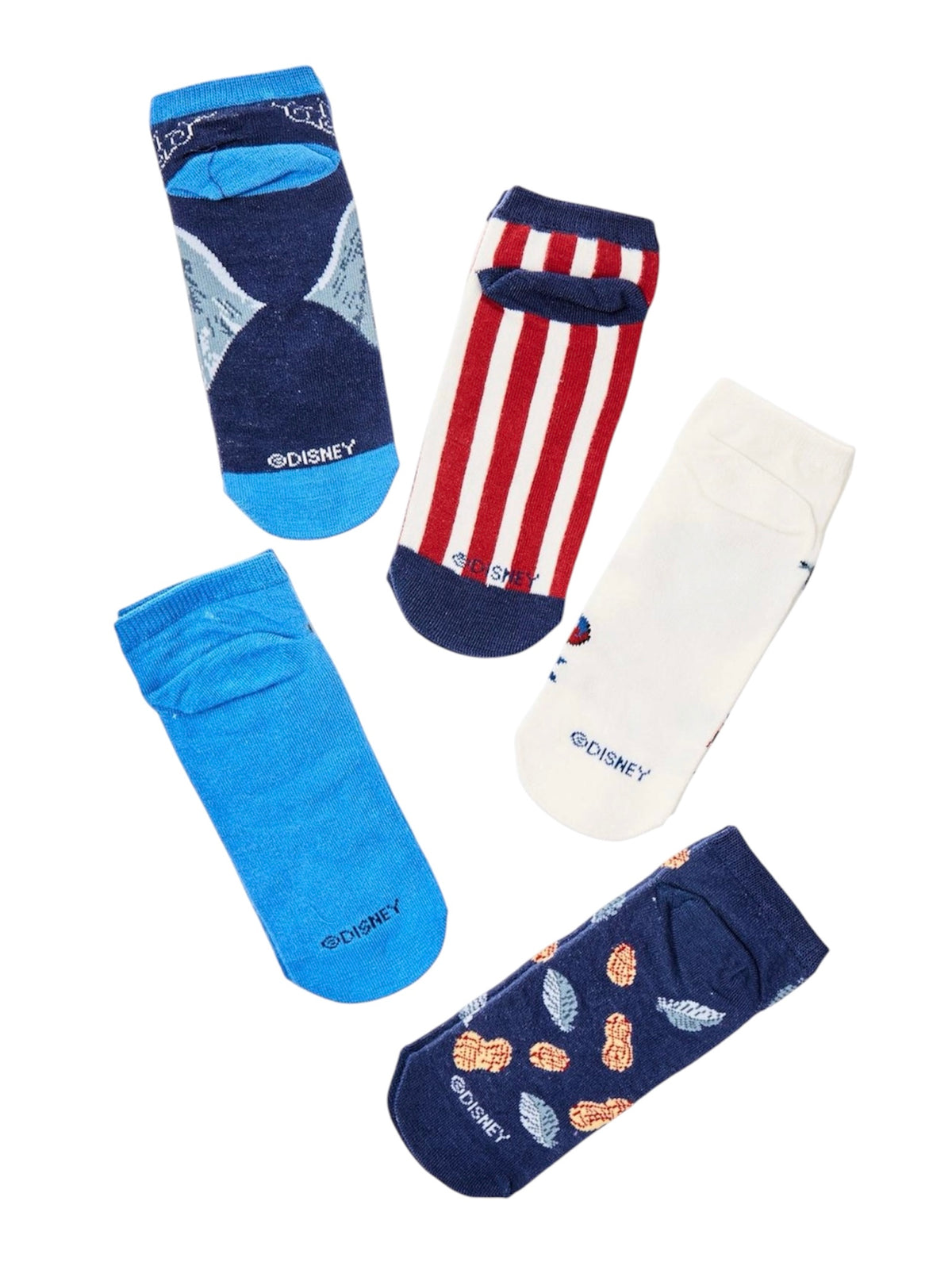 DISNEY DUMBO Ladies 5 Pair Of No Show Socks ‘BELIEVE’