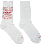 COOL SOCKS BRAND Men's FUCK YOU HAVE A NICE DAY TAKE OUT BAG Socks - Novelty Socks for Less