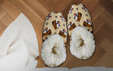 COMFIES BRAND Ladies BASSET HOUND NON-SKID SLIPPERS - Novelty Socks And Slippers