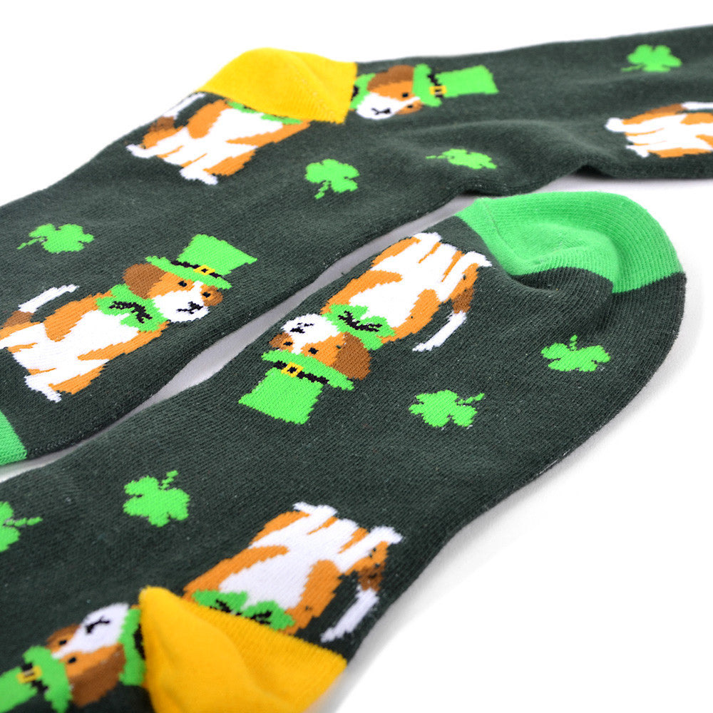 ST. PATRICKS DAY DOG Men’s Socks PARQUET Brand - Novelty Socks And Slippers
