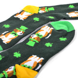 ST. PATRICKS DAY DOG Men’s Socks PARQUET Brand - Novelty Socks And Slippers