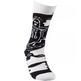 LET’S GET SHEET FACED Adult Unisex Halloween Socks Primitives By Kathy Brand - Novelty Socks And Slippers