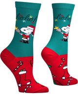 PEANUTS Unisex CHRISTMAS Socks ‘SNOOPY CLAUS’ COOL SOCKS Brand 'HO HO HO' - Novelty Socks And Slippers