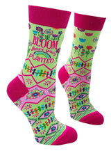 FABDAZ Brand Ladies BLOOM WHERE YOU’RE PLANTED Socks - Novelty Socks And Slippers
