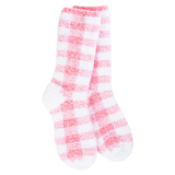 PINK GINGHAM CHECK Ladies Soft Cozy Socks WORLD’S SOFTEST SOCKS Brand MADE IN THE USA! - Novelty Socks And Slippers