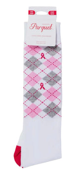 PARQUET Brand Ladies BREAST CANCER Awareness Knee High Socks - Novelty Socks And Slippers