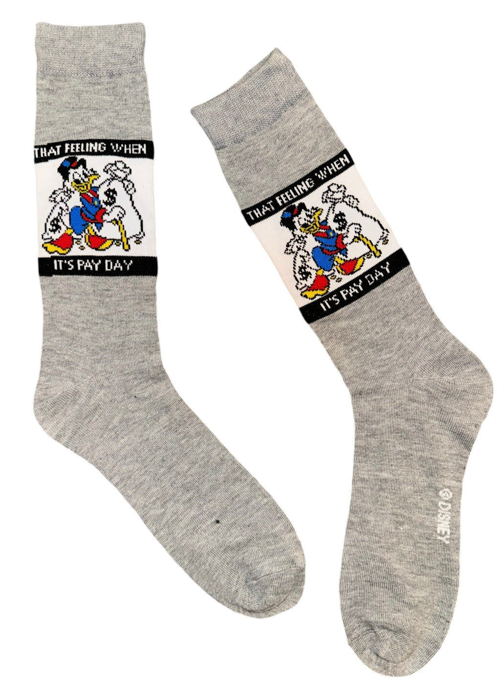 Disney DUCKTALES Men’s SCROOGE MCDUCK Socks ‘THAT FEELING WHEN IT’S PAY DAY’ - Novelty Socks And Slippers